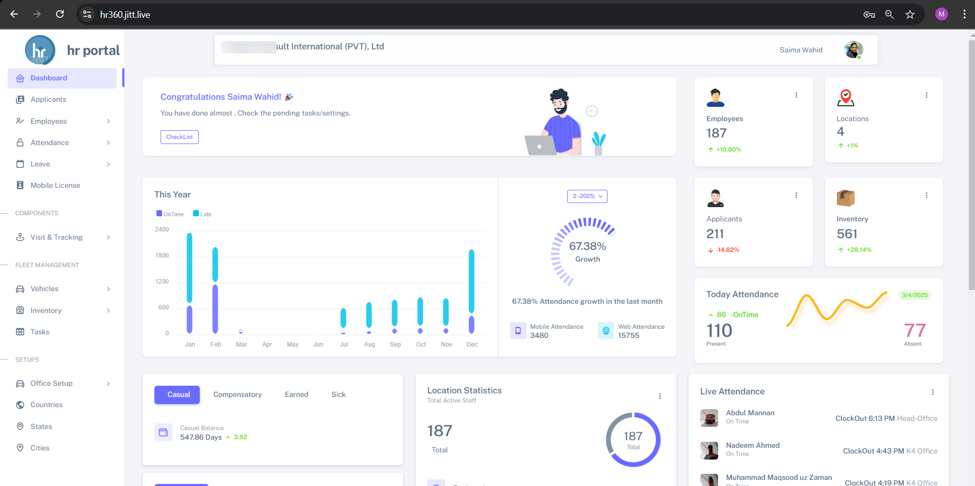 HRMS Dashboard